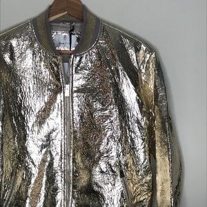 George J. Love Sz XL Gold Italian Lamb Skin Jacket